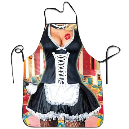 Funny Bikini Muscle Men'S Apron, Novelty Gift for Bachelorette Party Birthday, Creative BBQ Grilling Apron for Men